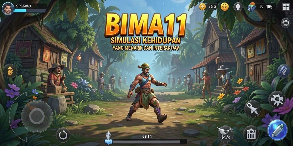 Tangkapan layar BIMA11 menunjukkan pengalaman gameplay yang penuh warna dan interaktif.