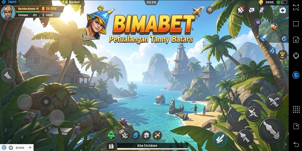 Tangkapan layar gameplay yang menampilkan eksplorasi dunia luas di BIMABET.