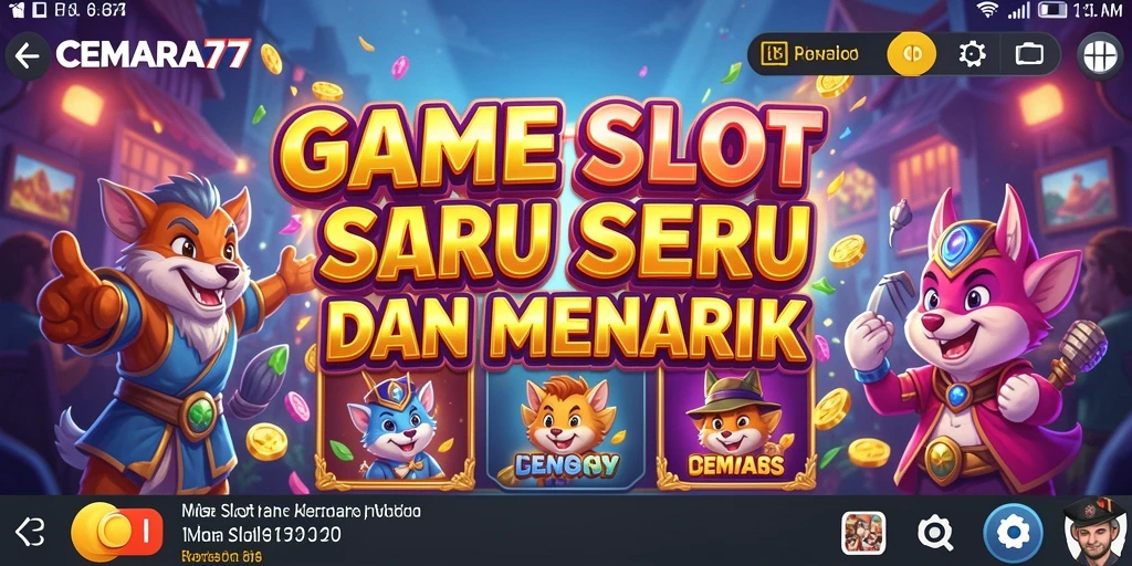 Tampilan gameplay menarik CEMARA77 dengan grafis yang menawan.