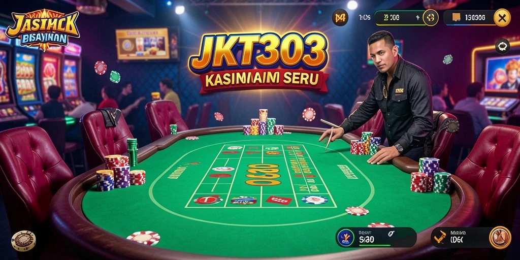 Screenshot utama JKT303 menampilkan keseruan permainan Kasino yang mengasyikkan.