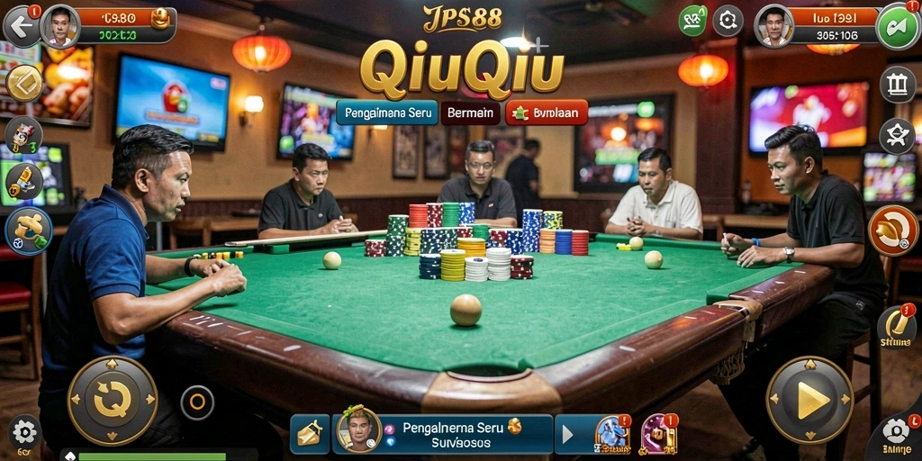Screenshot gameplay QiuQiu menampilkan serunya bermain JPS88.