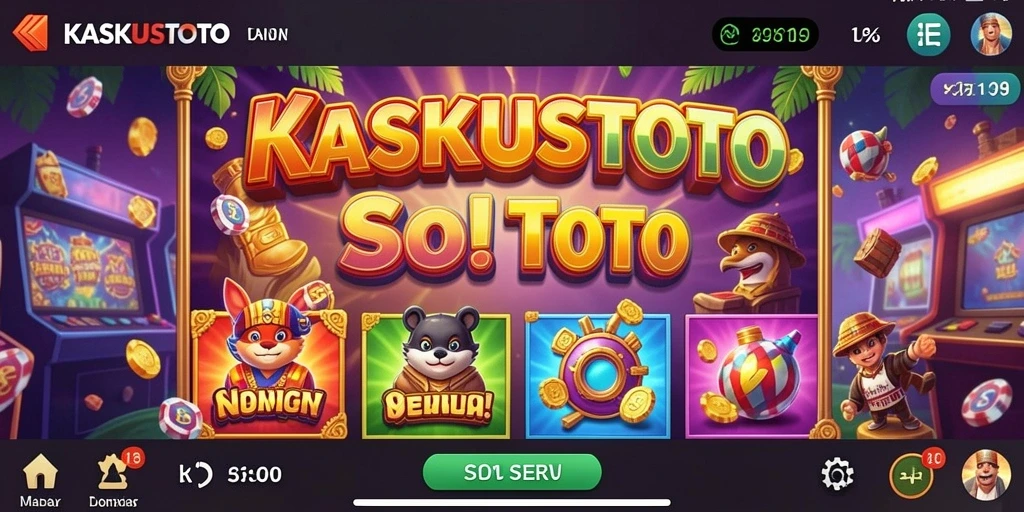 Tampilan seru gameplay Slot di KASKUSTOTO dengan efek visual menarik.