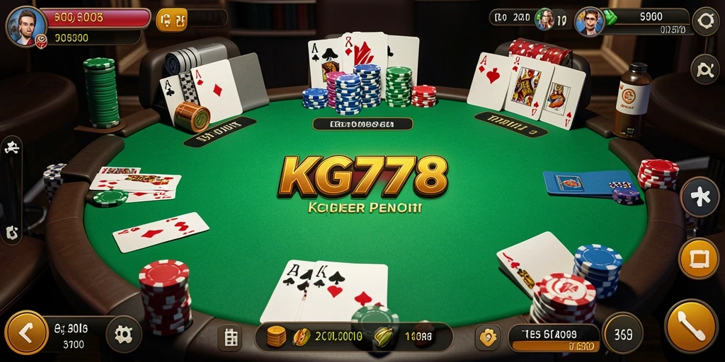 Tampilan screenshot KG778 menampilkan gameplay seru dan interaksi pemain poker.