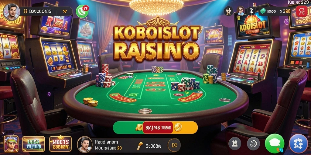 Gameplay menarik KOBOISLOT dengan desain kasino yang menawan.