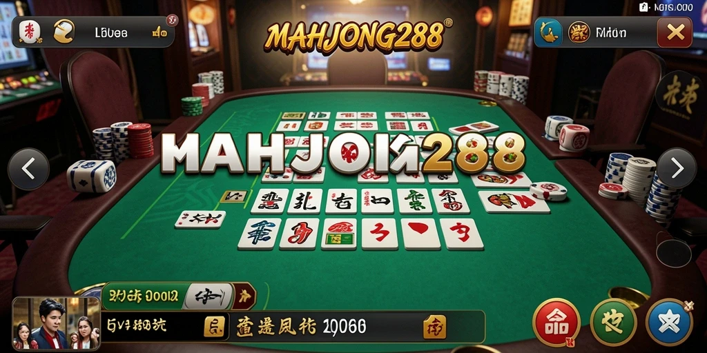 Tampilan gameplay realistis dan interaktif di MAHJONG288 Live Casino.