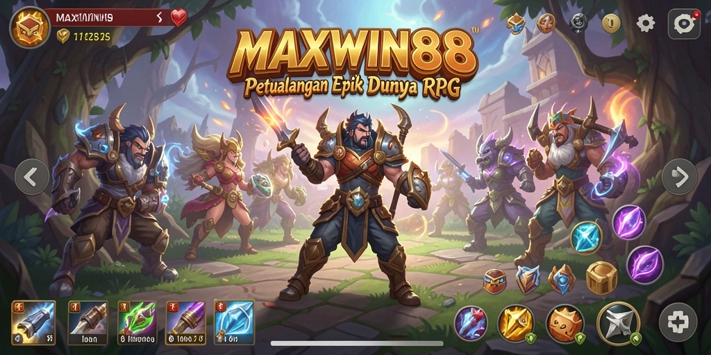 Tampilan menakjubkan dari gameplay RPG MAXWIN88 yang penuh aksi.