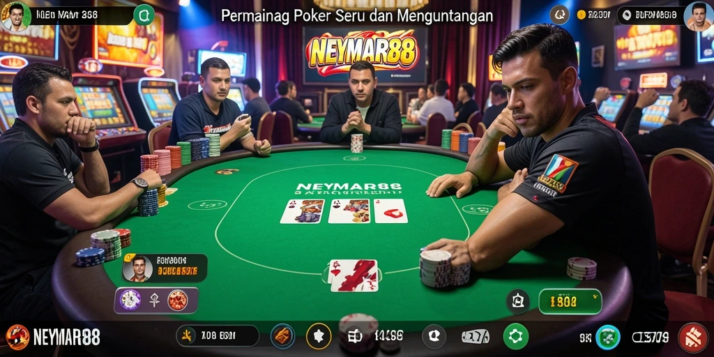 Tampilan gameplay poker yang mendebarkan di NEYMAR88.
