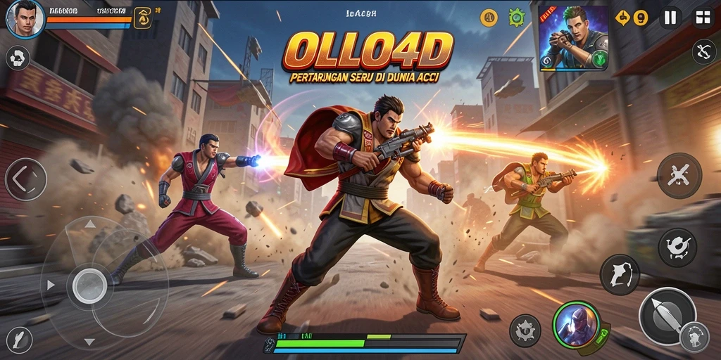 Screenshot gameplay OLLO4D dengan aksi pertarungan mendebarkan.
