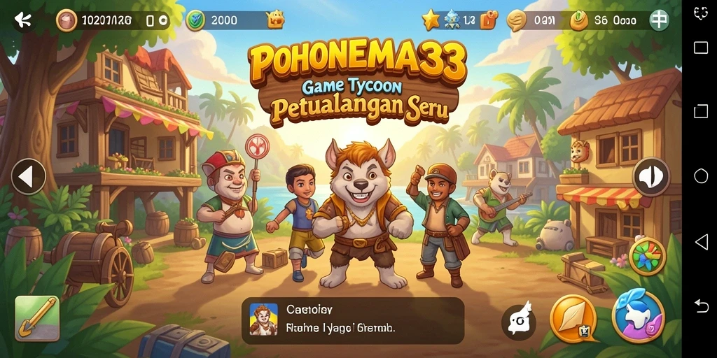 Tangkapan layar menunjukkan gameplay menarik POHONEMAS33.