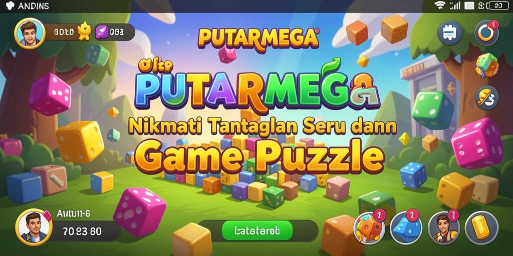 Tampilan gameplay PUTARMEGA yang menarik dan menantang.