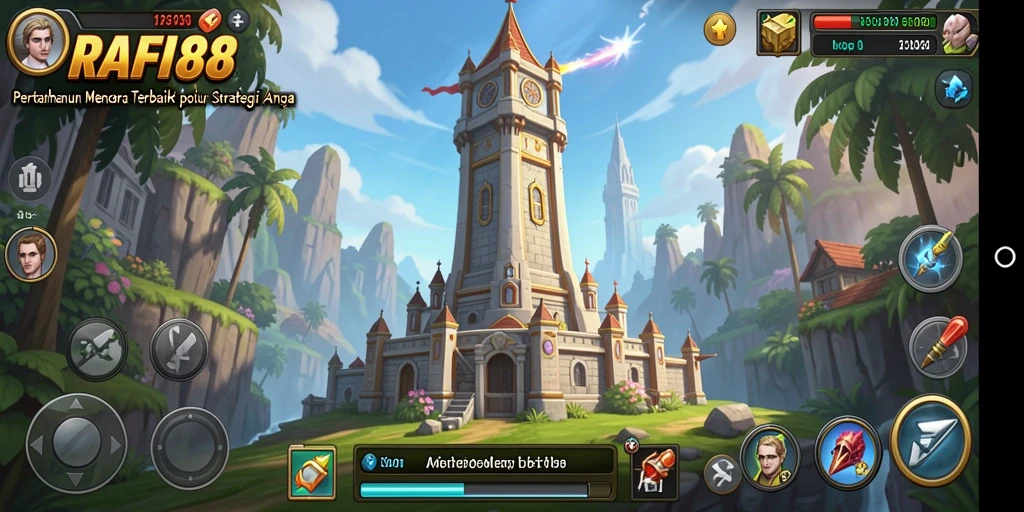 Gameplay <strong>RAFI88</strong> menunjukkan pertahanan menara yang menegangkan dan strategis.