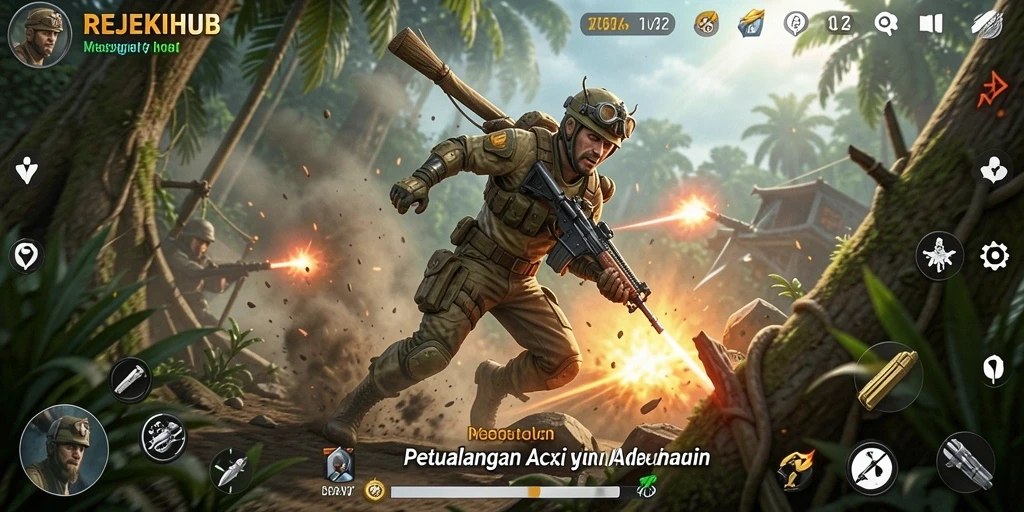 Screenshot gameplay REJEKIHUB menampilkan aksi yang mendebarkan dan karakter unik.