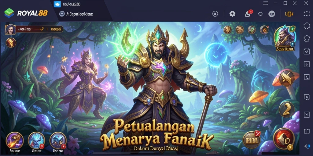 Tampilan gameplay epik di dunia <strong>ROYAL88</strong> yang penuh petualangan.