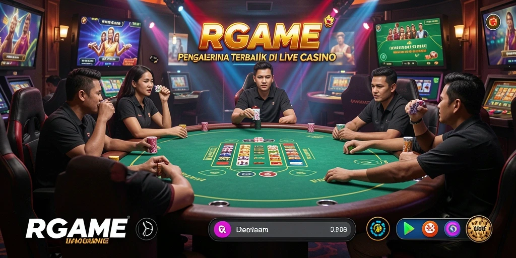 Tampilan gameplay RPGAME dengan dealer langsung yang profesional.