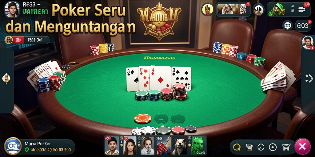 Tampilan gameplay Poker yang menarik di RR33.