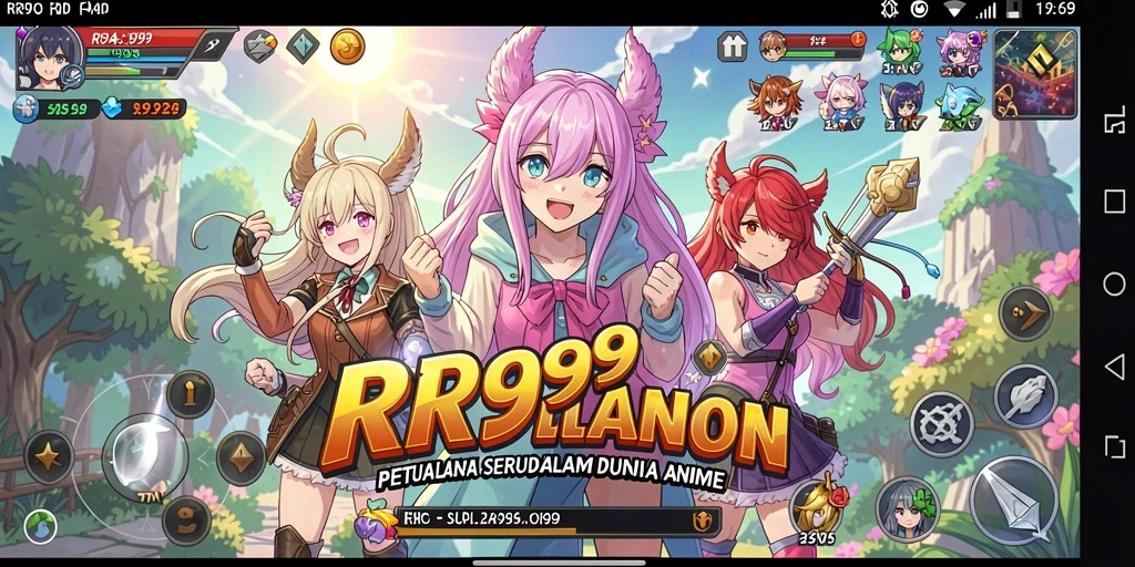 Tampilan gameplay anime yang menggugah semangat dan penuh warna.