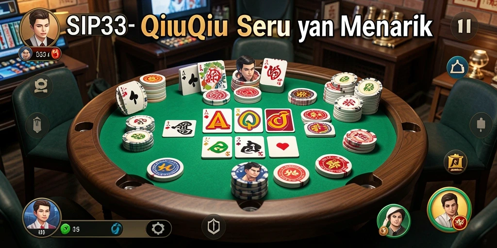 Tampilan gameplay seru dari SIP33 QiuQiu yang menarik.