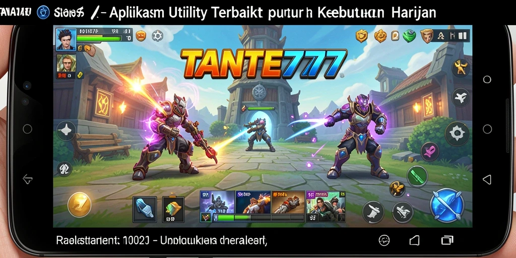 Tampilan antarmuka TANTE777 yang bersih dan sederhana.