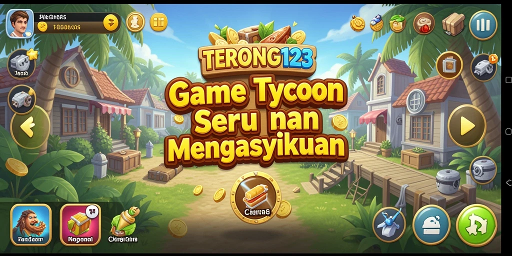 Screenshot gameplay Tycoon yang menarik dan penuh warna.