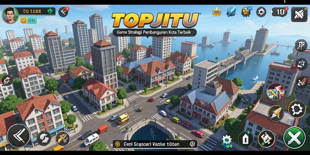 Screenshot gameplay menampilkan aksi seru dan strategi pembangunan kota.